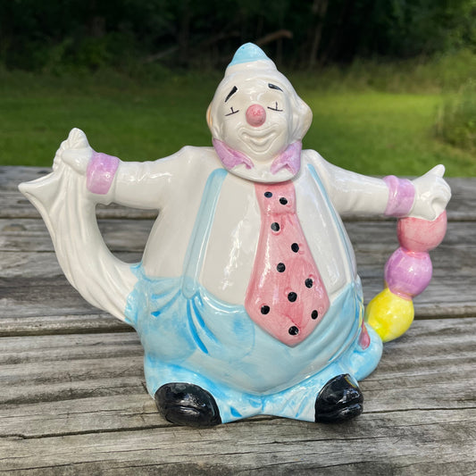 Vintage ceramic teapot clown.