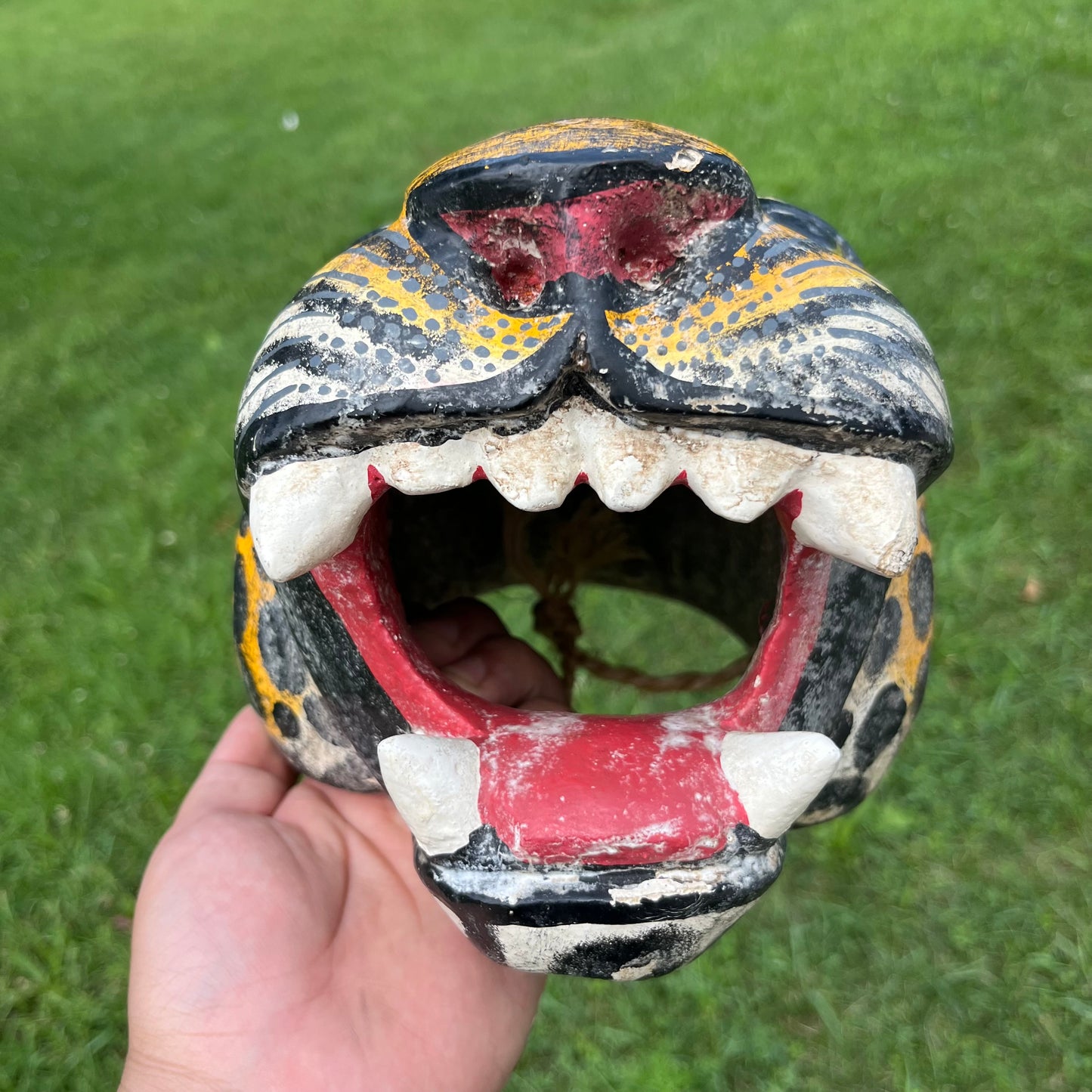 Vintage hand crafted jaguar mask.