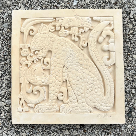 90s Jaguar souvenir plaque.