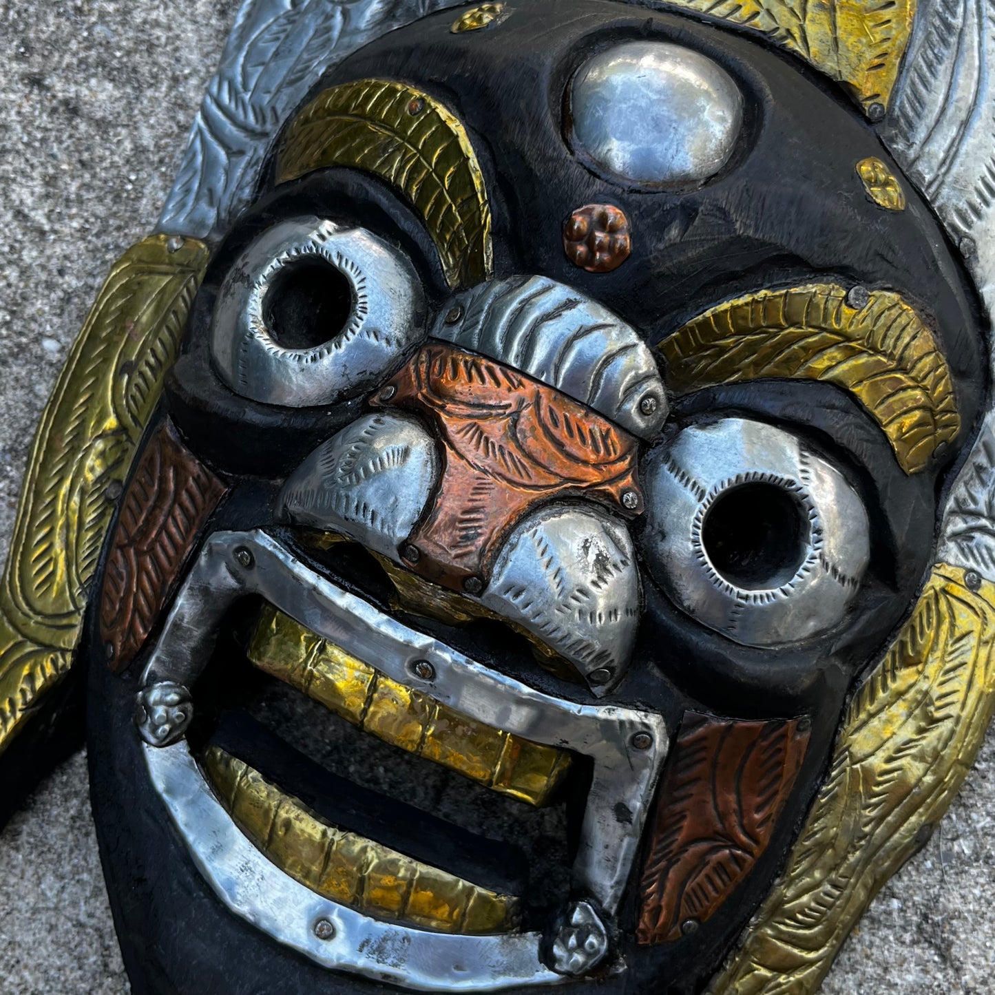 Vintage Tibetan Mahakala mask.