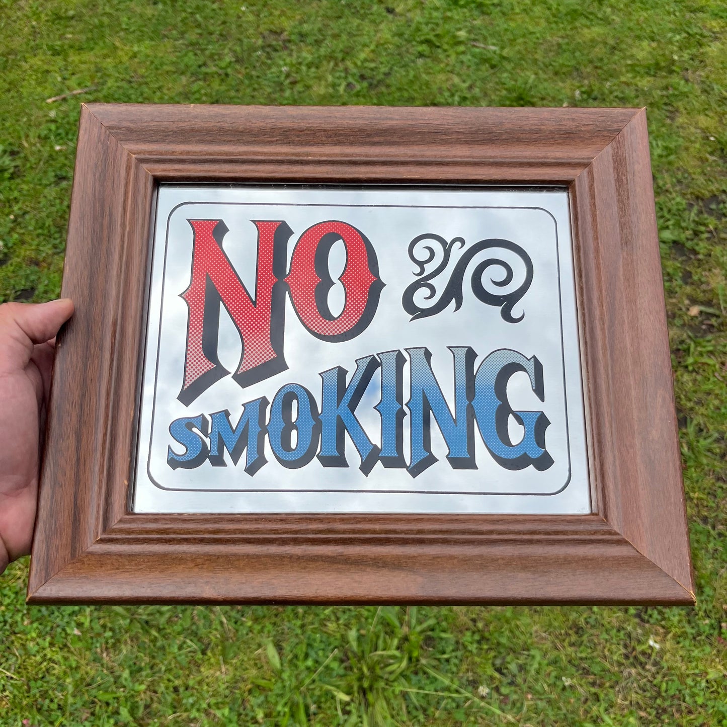 1980s “No Smoking” mirror.