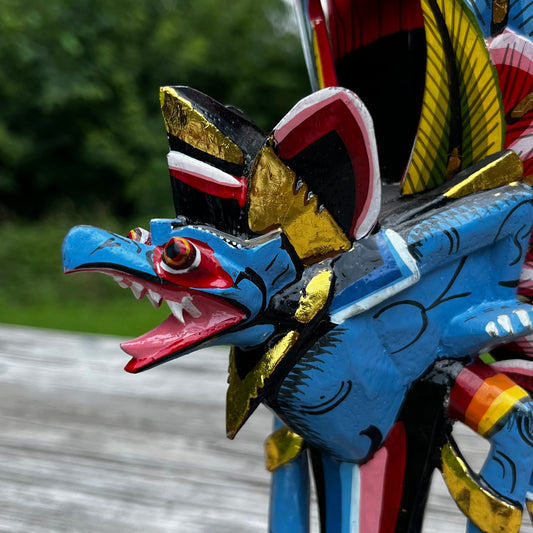 Vintage Balinese Garuda wood carving.
