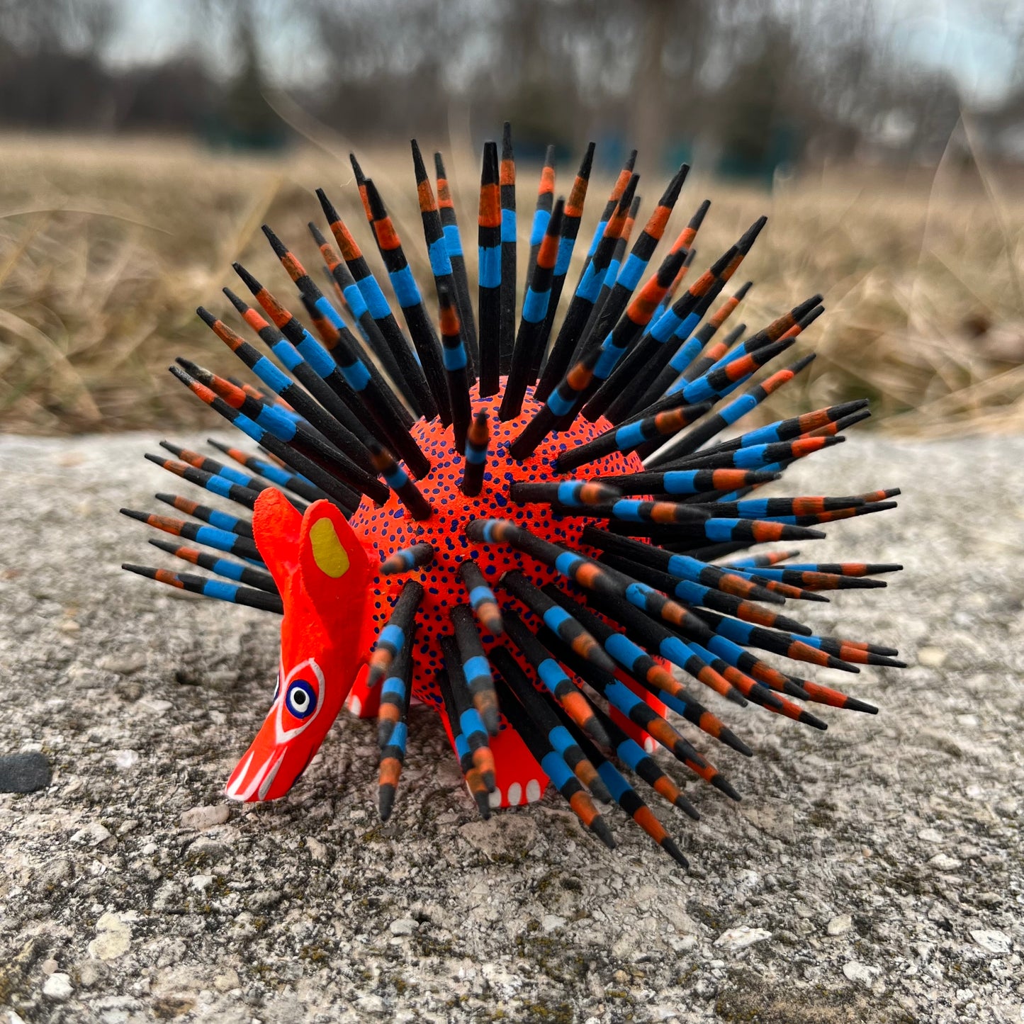 Vintage Oaxacan porcupine alebrije.