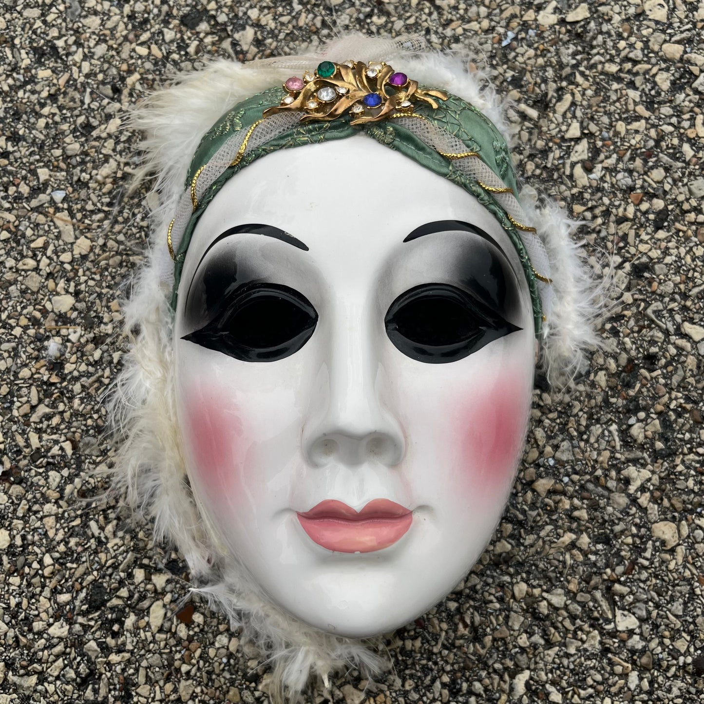 1980s Ceramic deco mask.