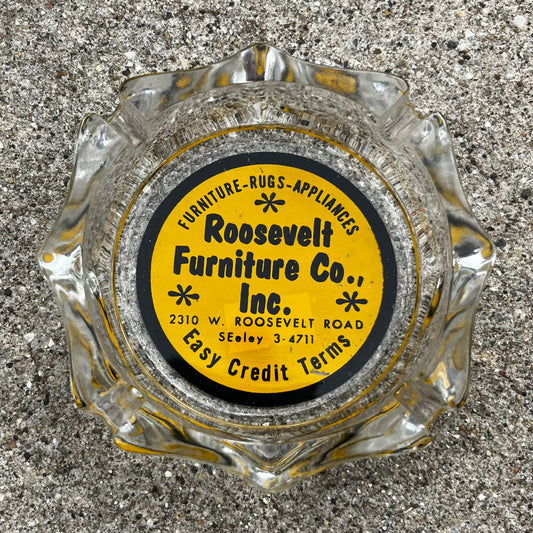 1970s Roosevelt furniture co. ashtray.