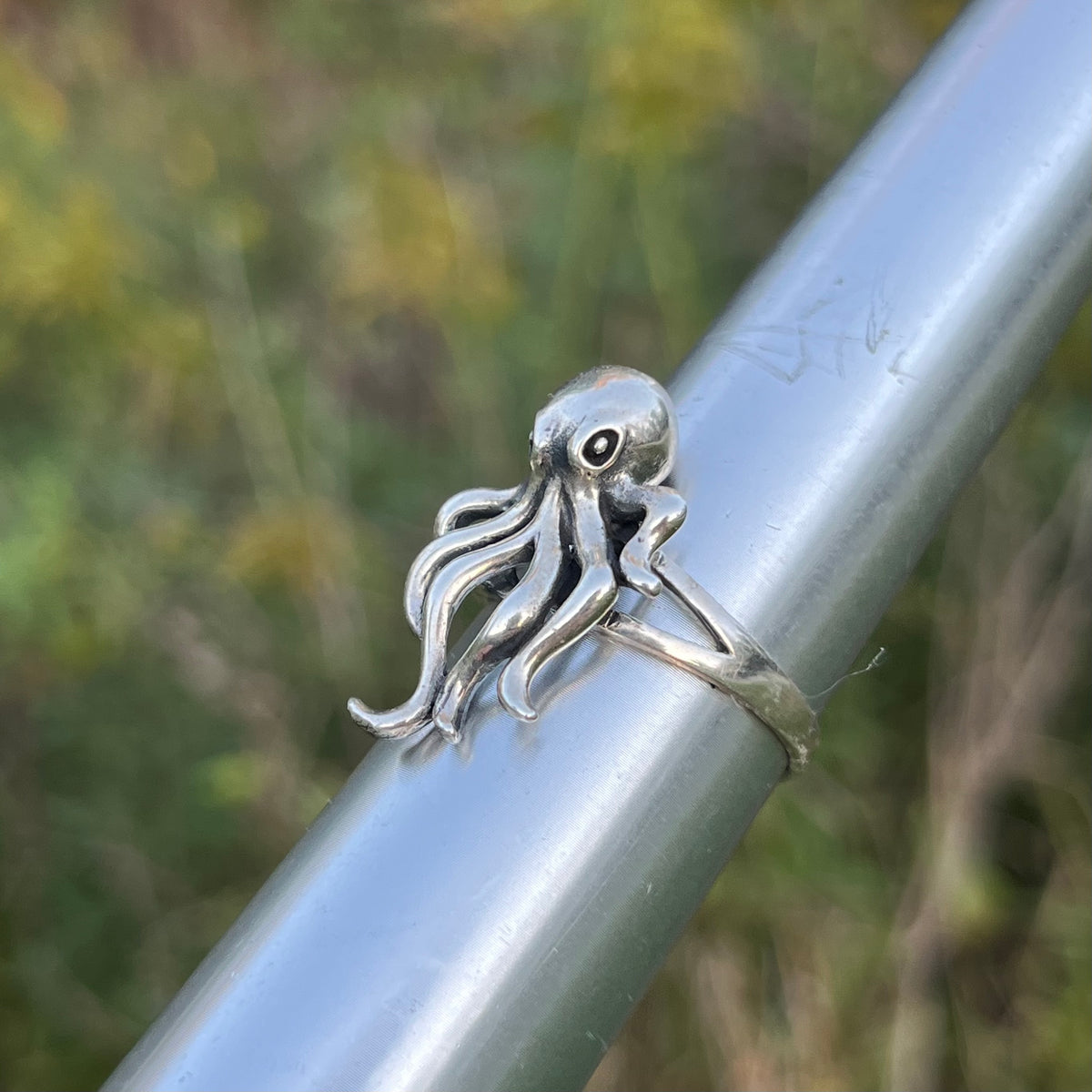 Sterling Silver Octopus ring. Size 11.25.