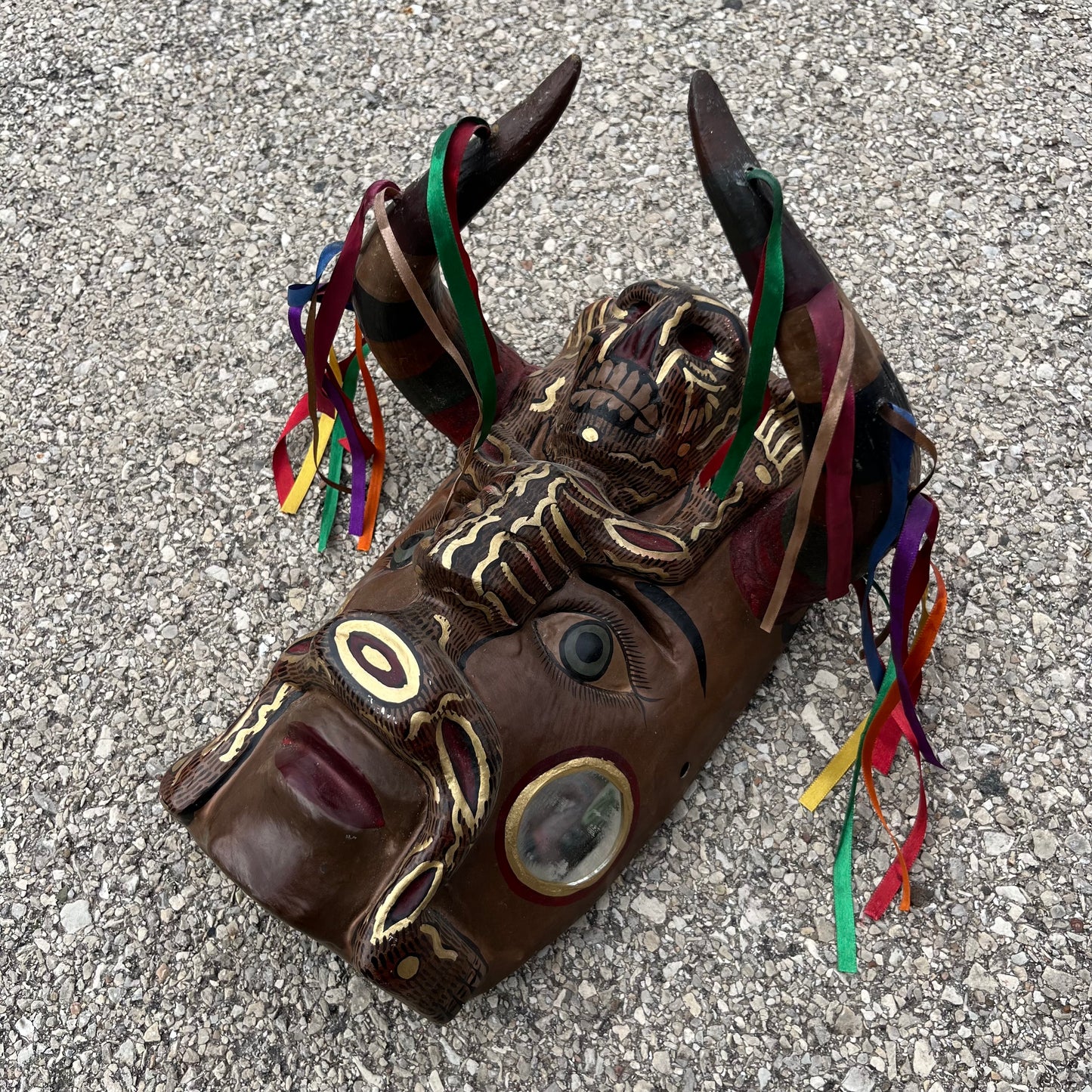 Modern decorative day of the dead skeleton mask.