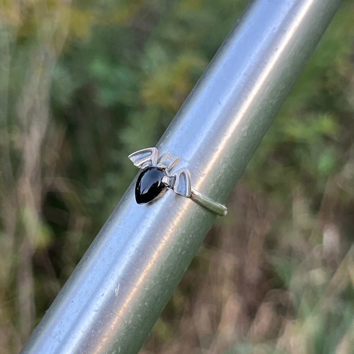 Sterling Silver Bat ring. Size 6.