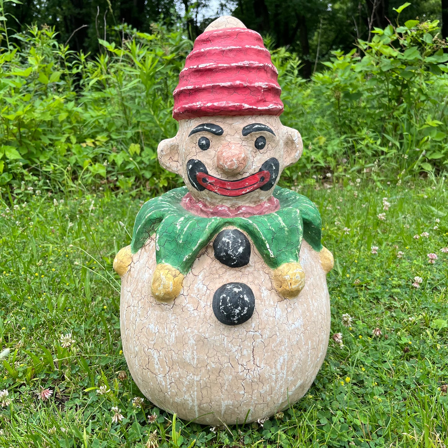 Vintage paper mache clown.