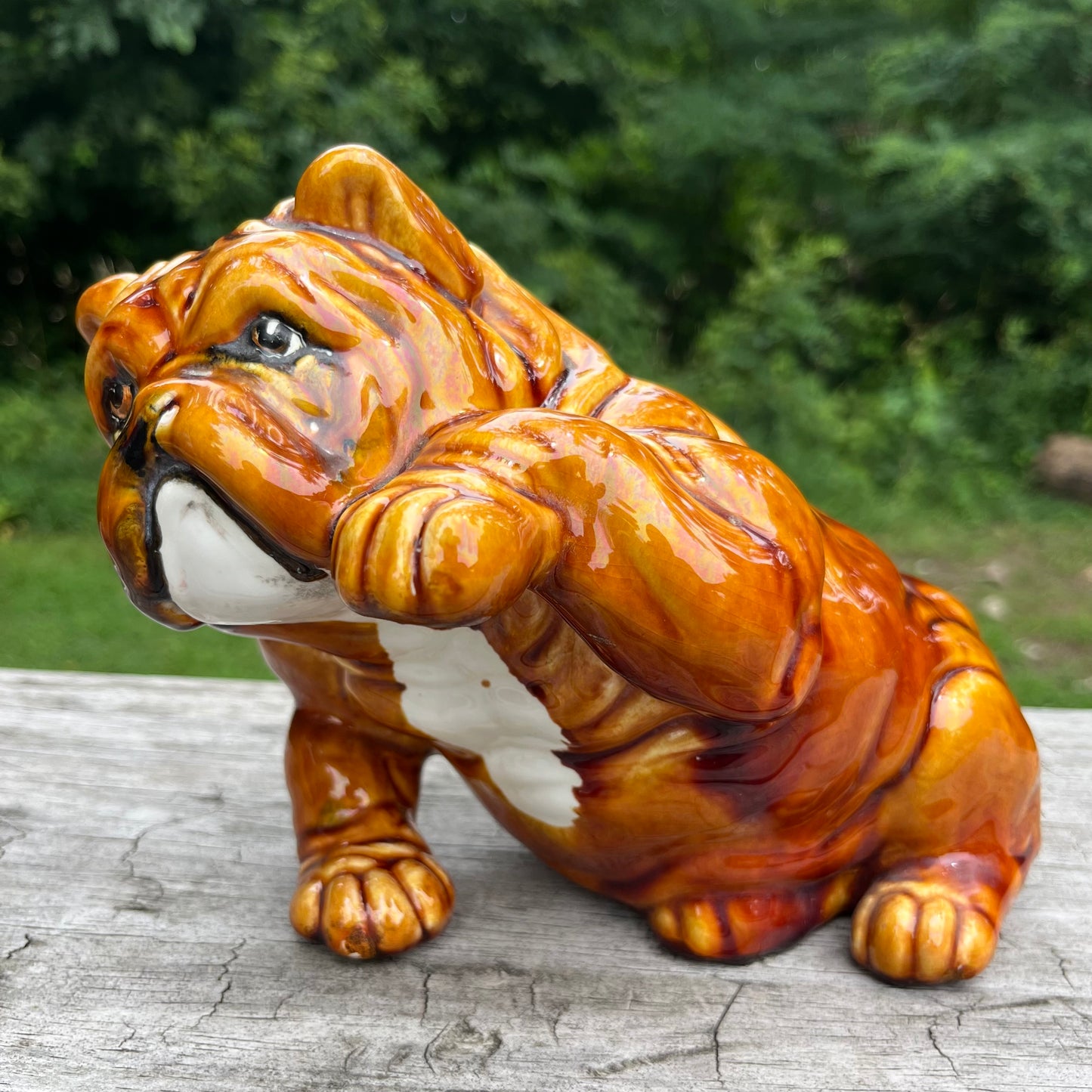 Vintage Italian ceramic bulldog.