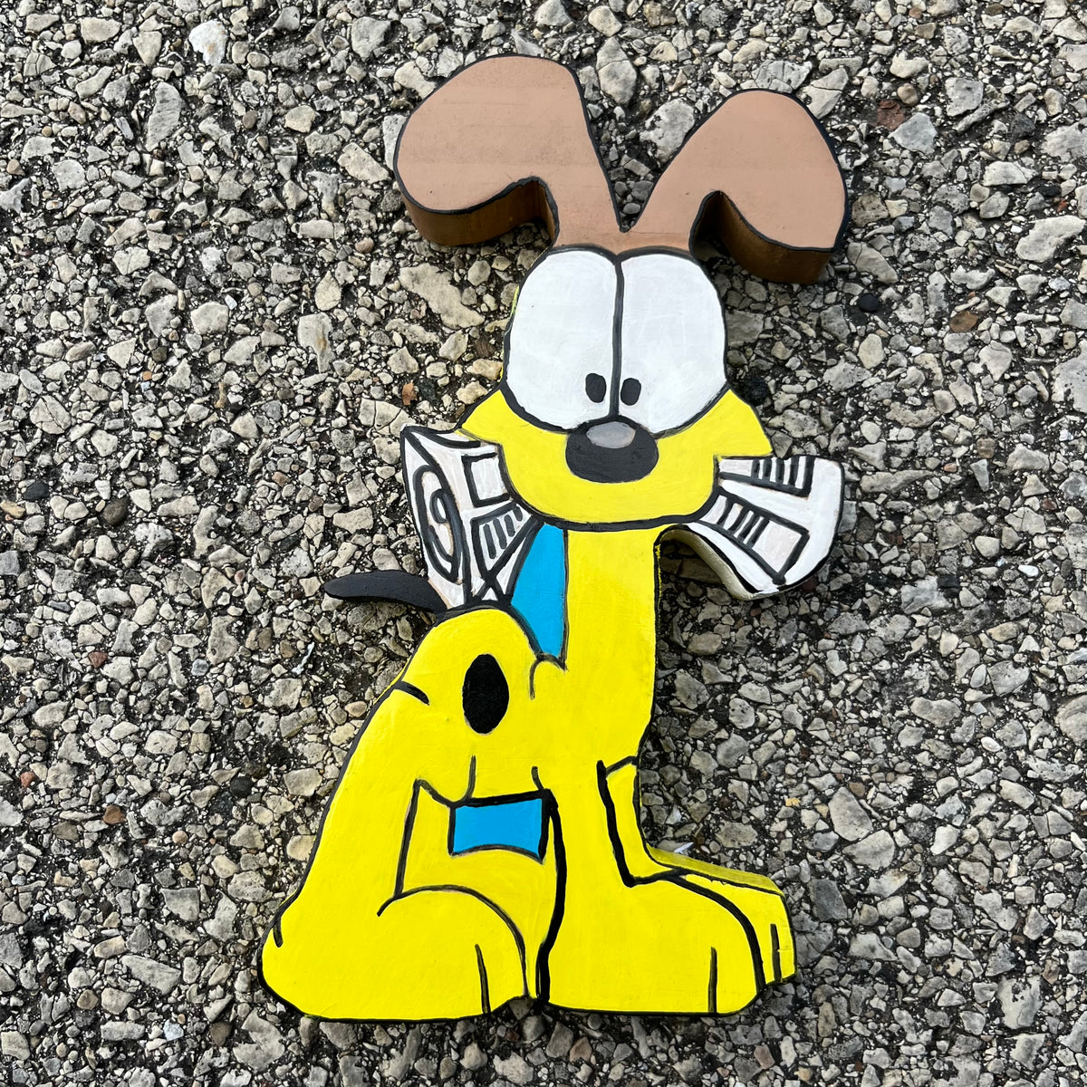Vintage wood cut Garfield and Odie set.