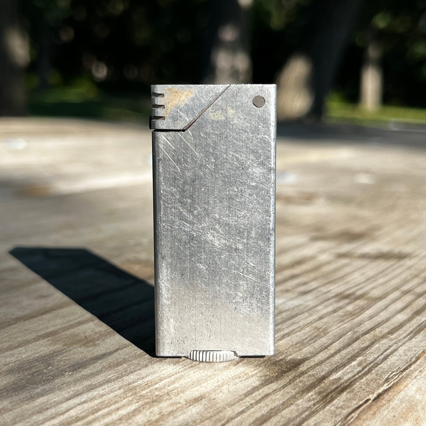 1940s Alluminum brick trench art lighter.