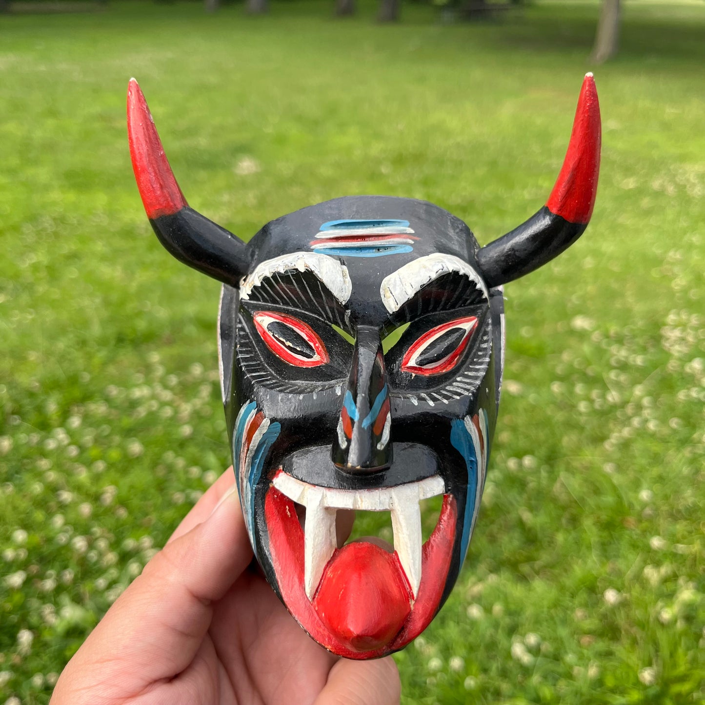 Vintage Oaxacan Diabo mask.