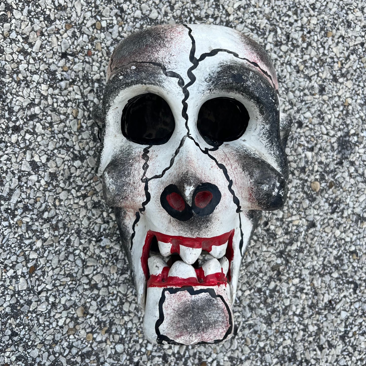 Vintage hand crafted skull mask.