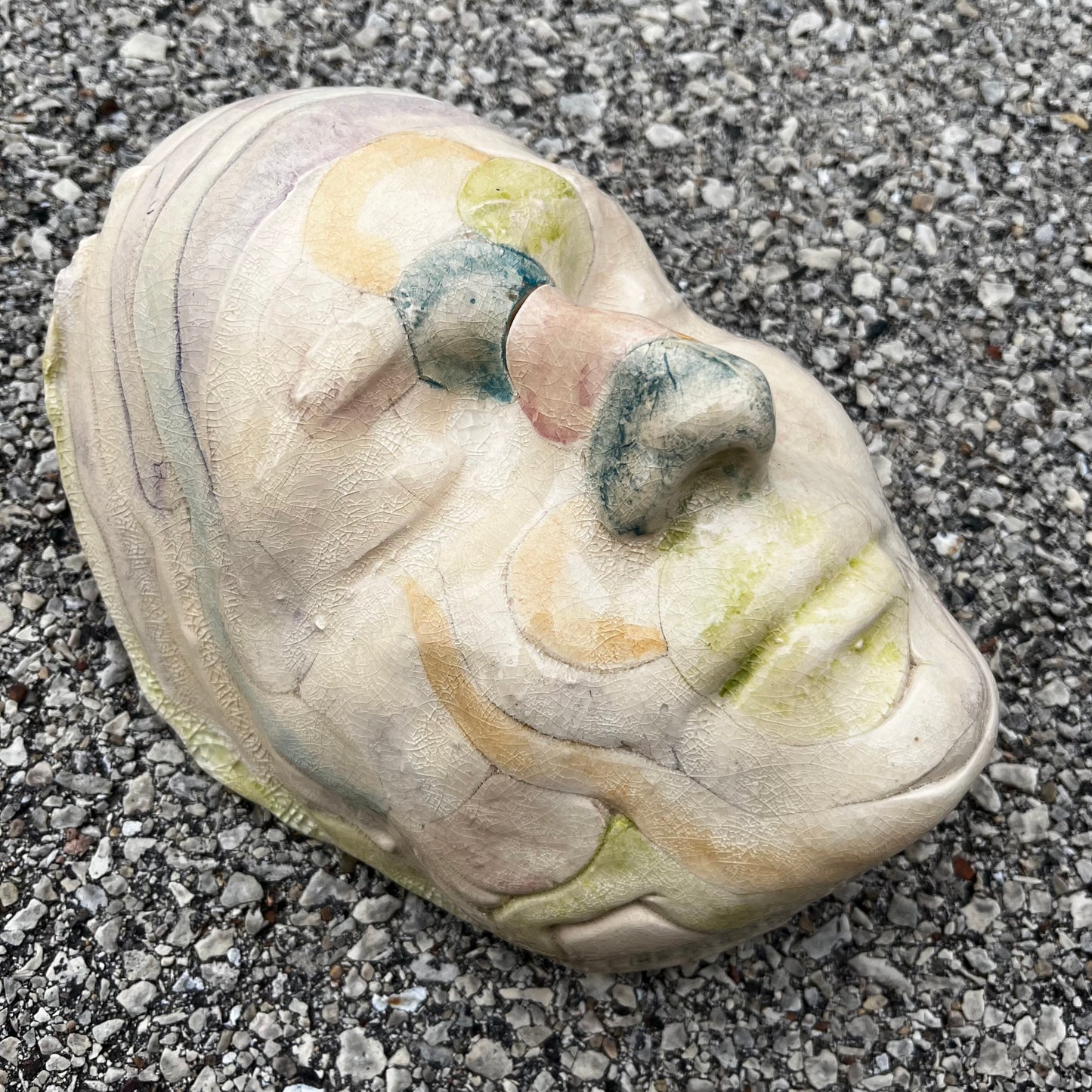 90s Hand crafted clay “Death mask”.