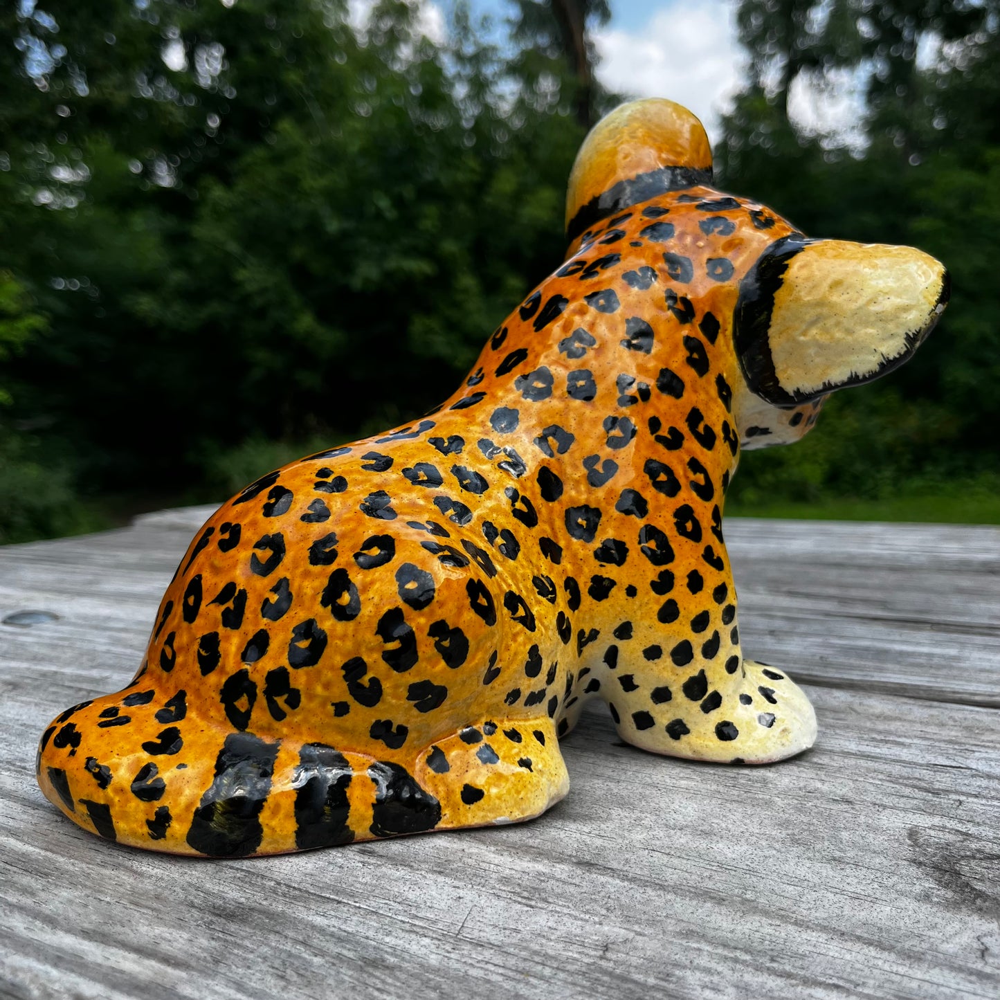 1970s Porcelain leopard cub.