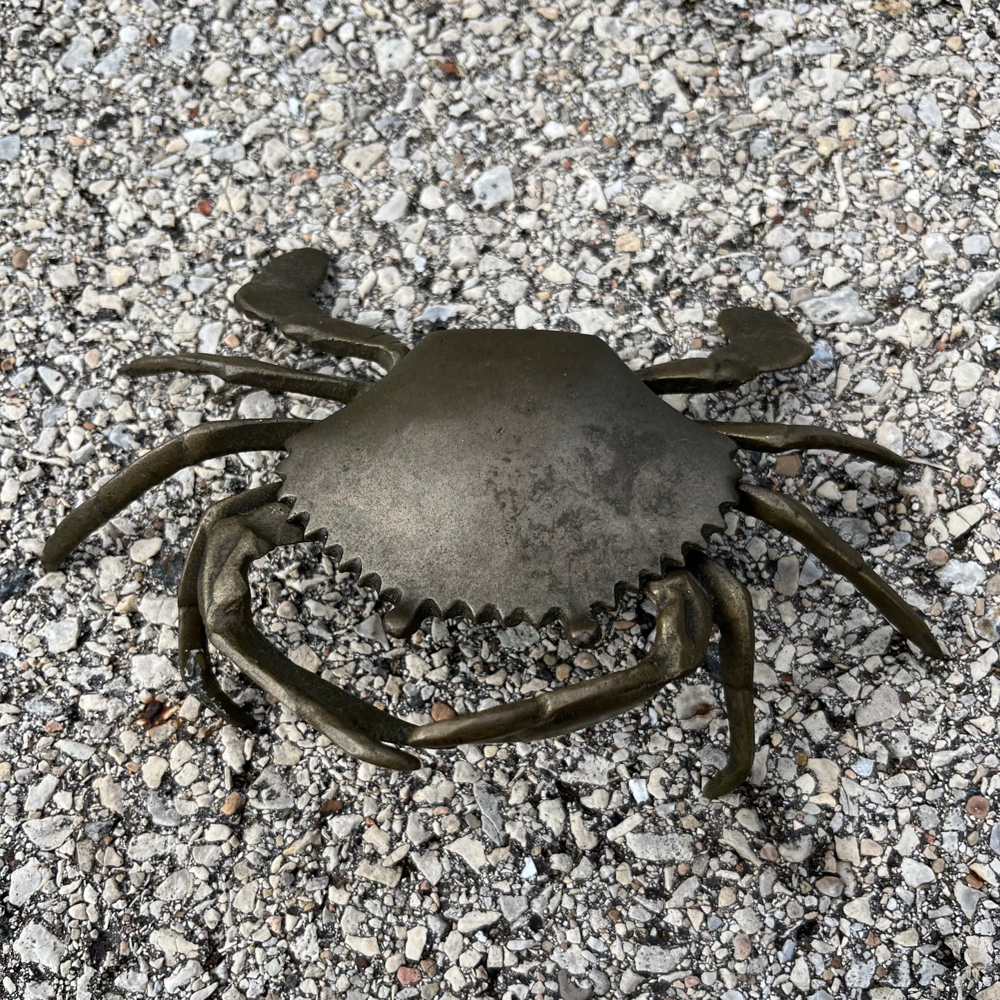Vintage brass crab dish.