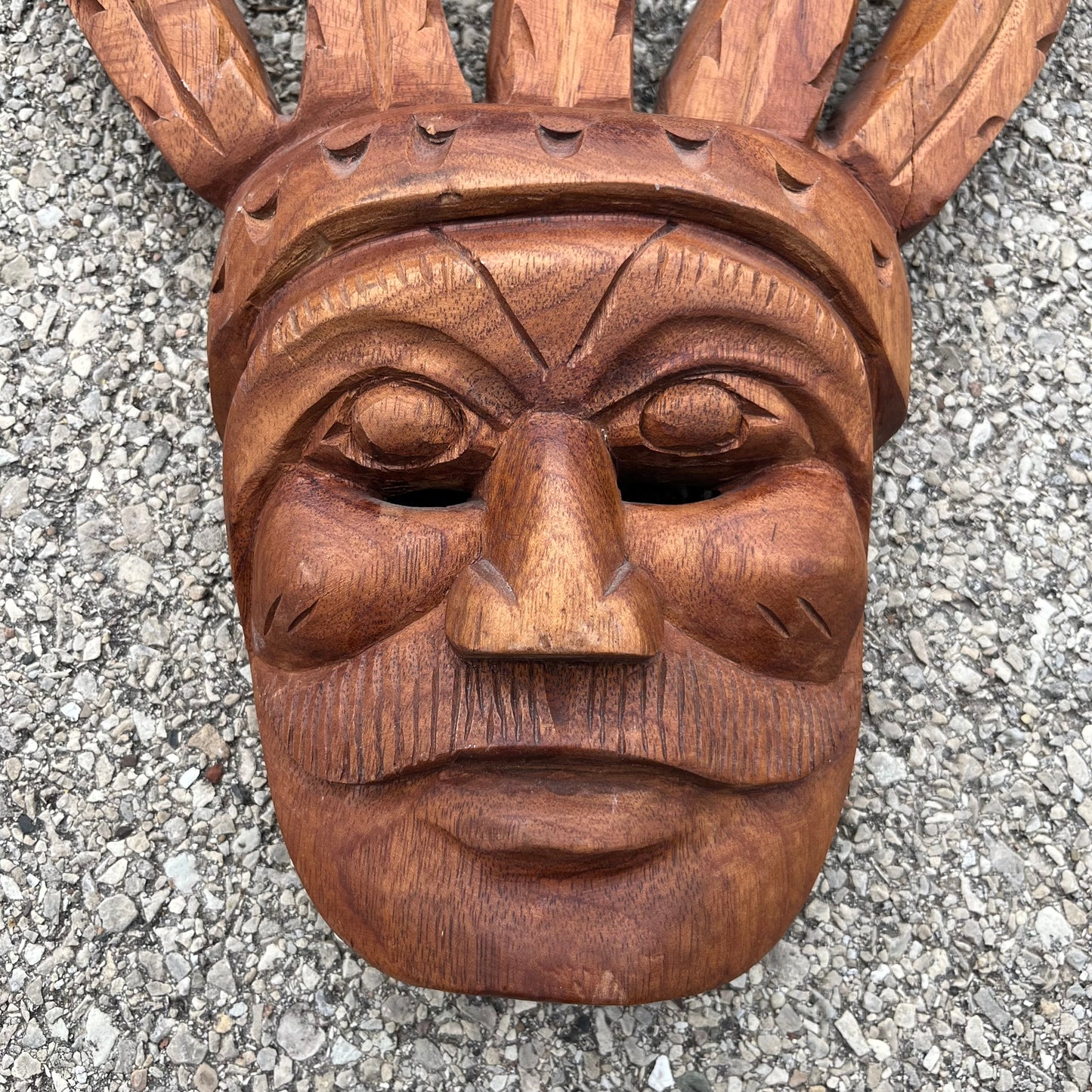 Vintage hand carved Guatemalan mask.