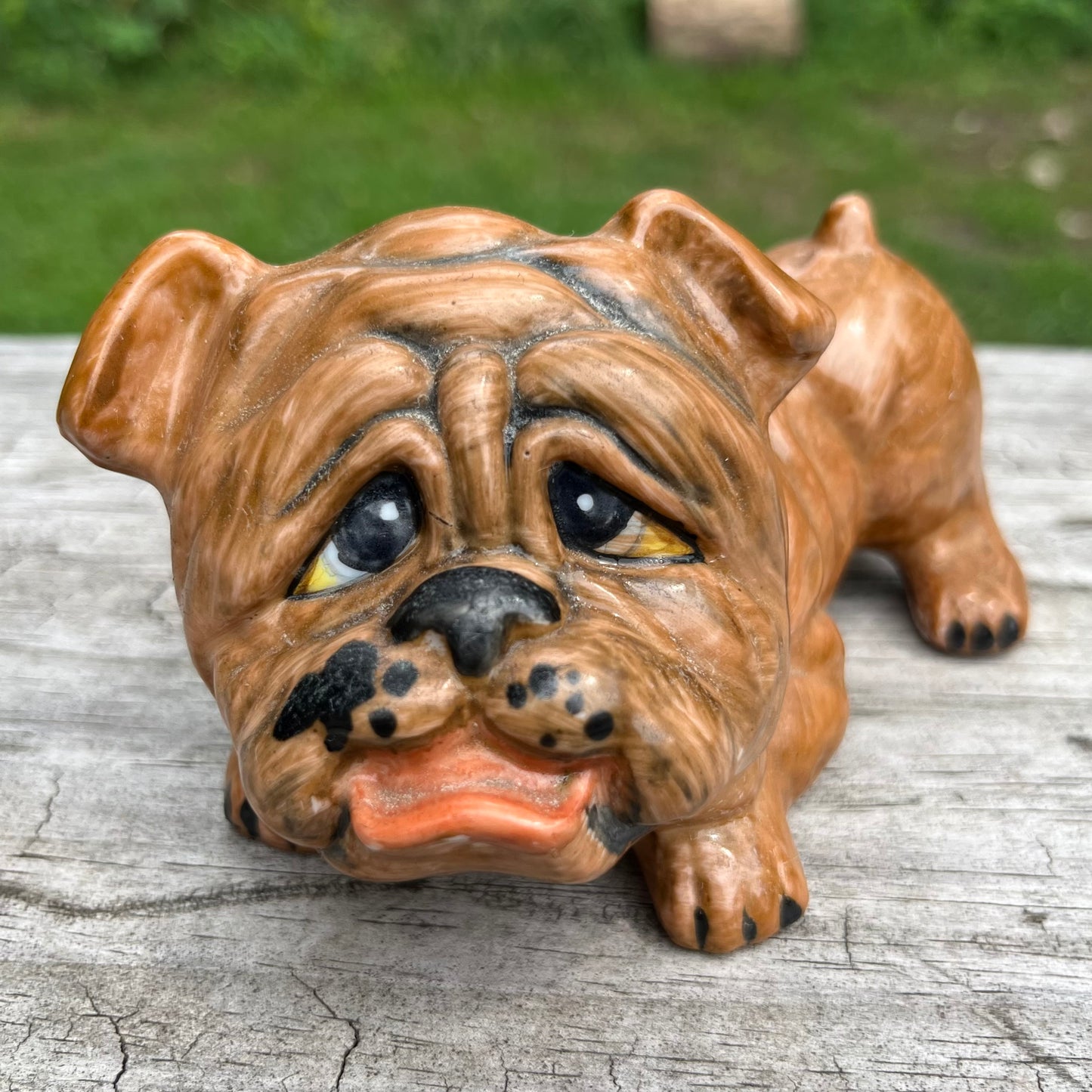 Vintage ceramic bulldog.