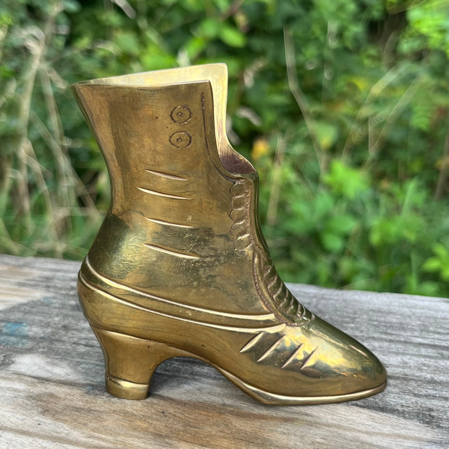 Vintage brass boot.