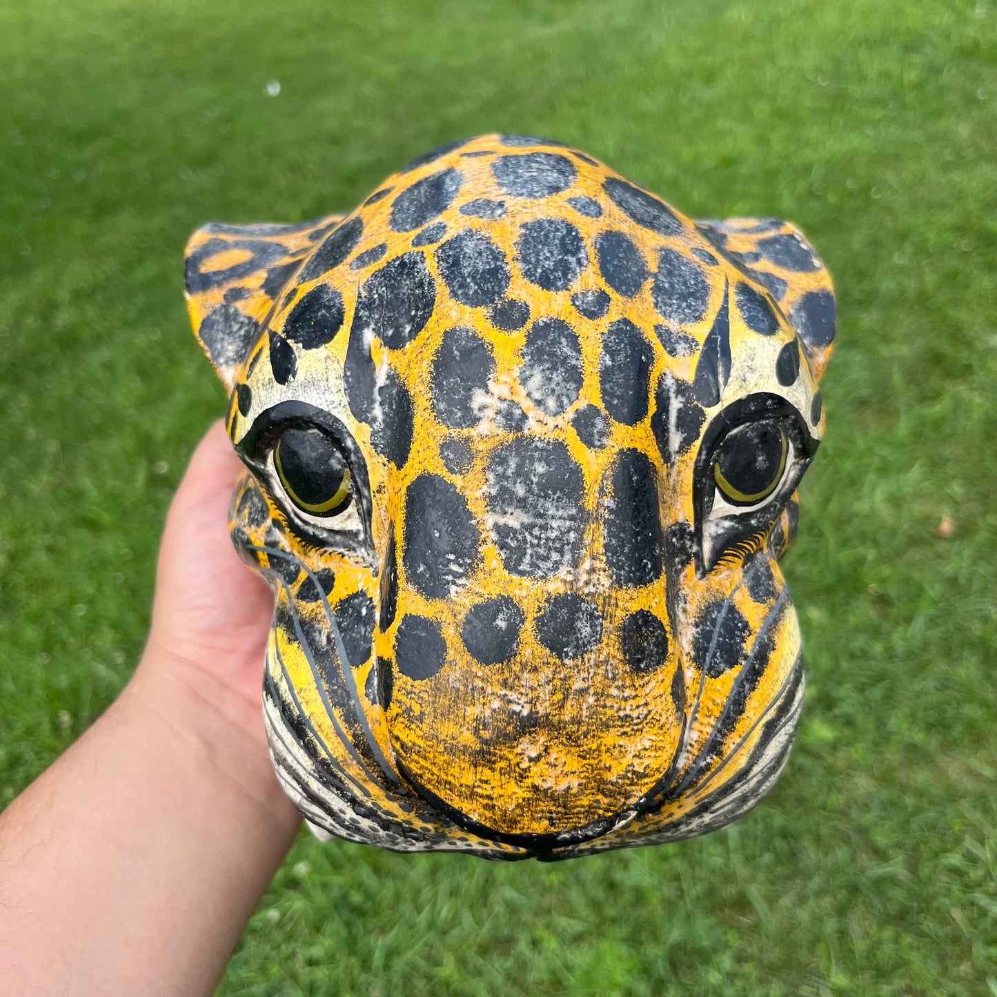 Vintage hand crafted jaguar mask.