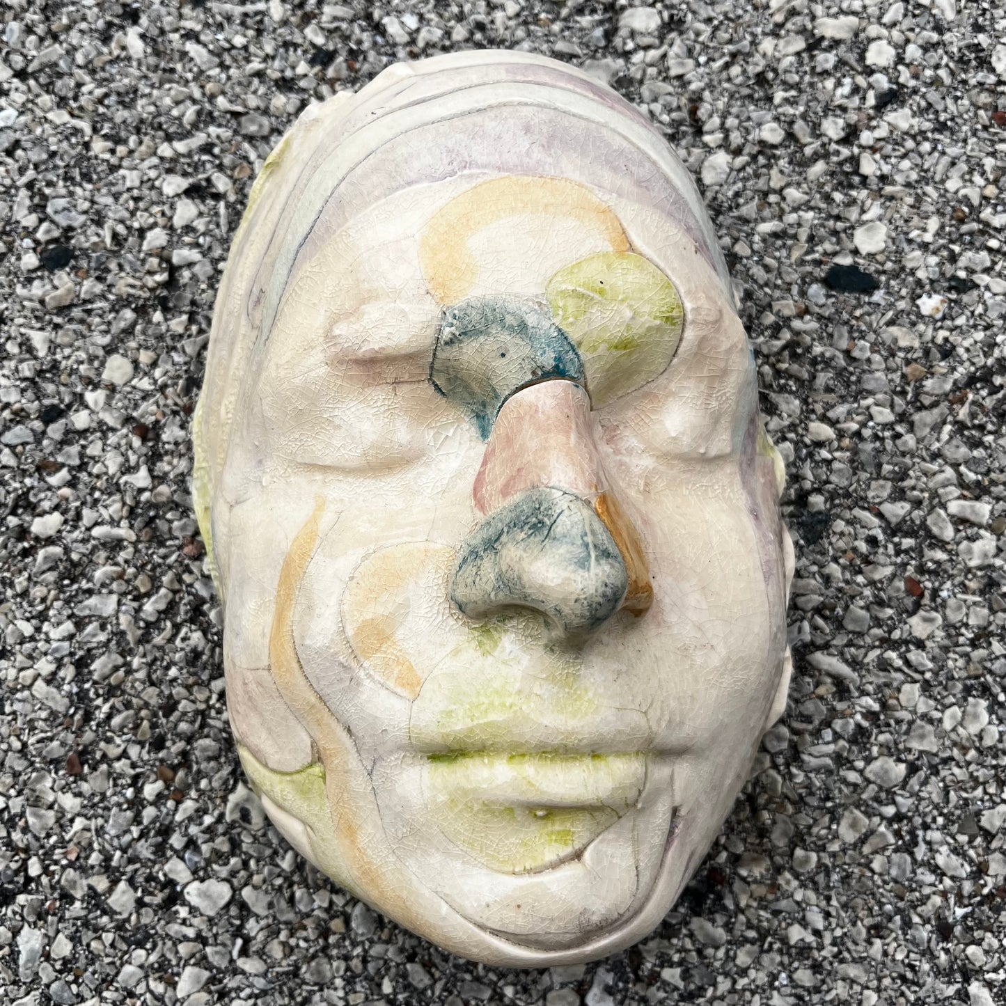 90s Hand crafted clay “Death mask”.