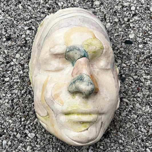 90s Hand crafted clay “Death mask”.