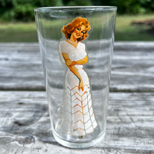 1940s Pin up Peakaboo glass.