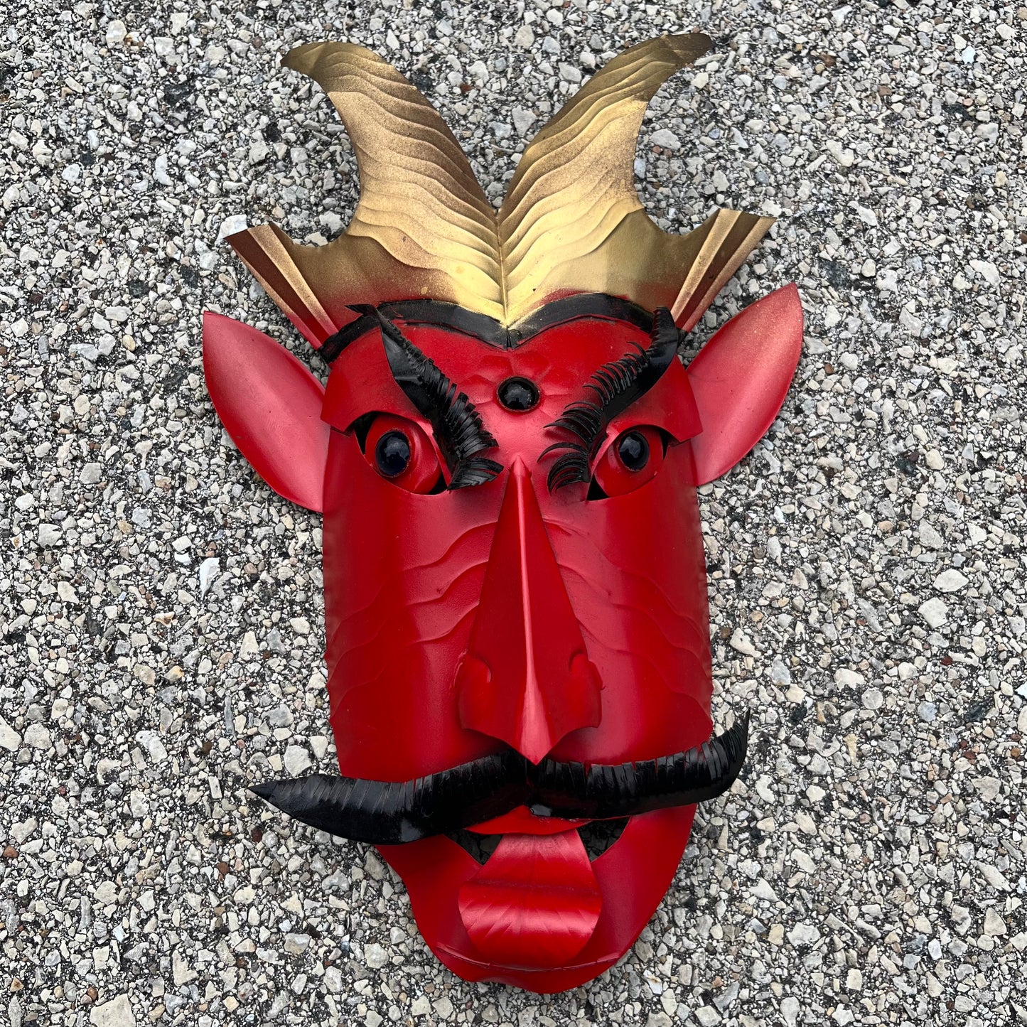 Vintage Taxco tin Diablo mask.