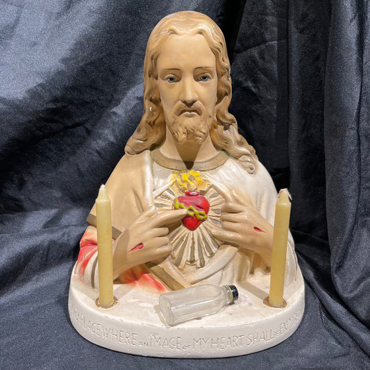 1950s Sacred heart of Christ bust.