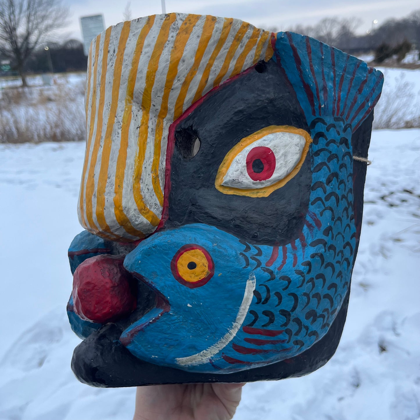 1960s Decorative fish man mask.