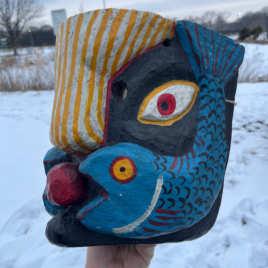 1960s Decorative fish man mask.
