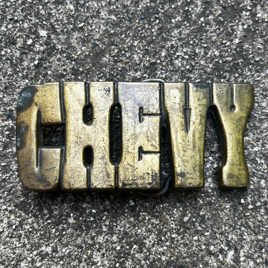 1980s Chevy belt buckle.