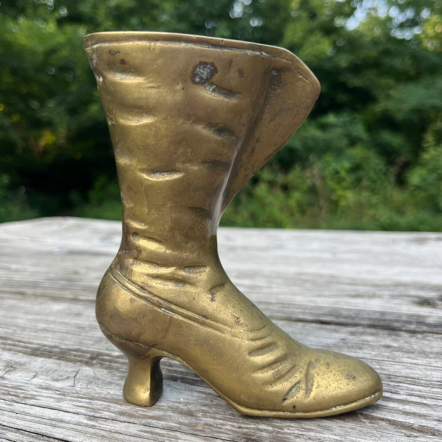Vintage brass boot.