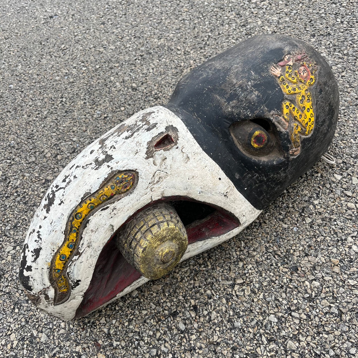 Early 1900s Wooden crow mask.