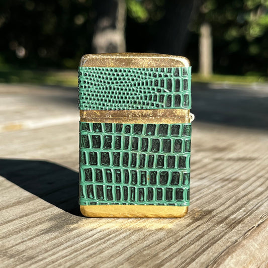 1960s Gator skin flip lighter.