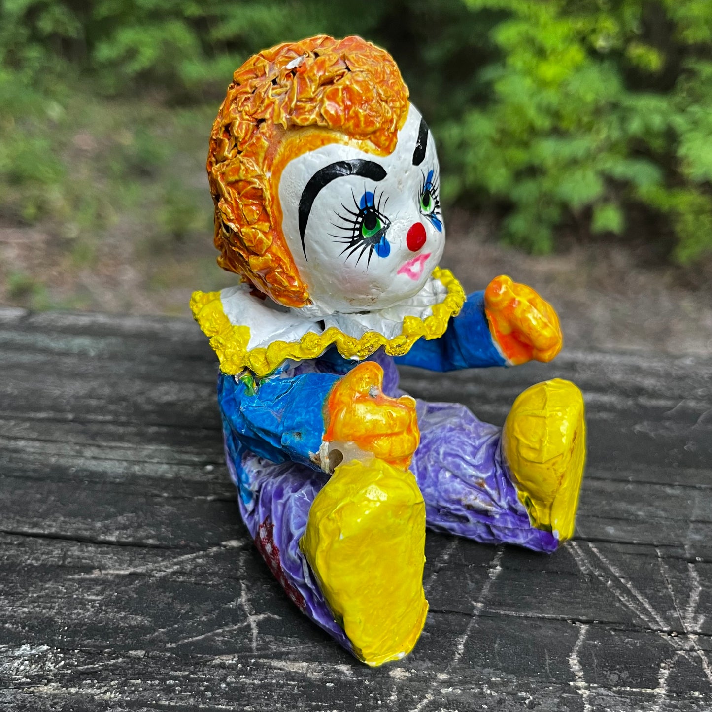 Vintage paper mache clown.