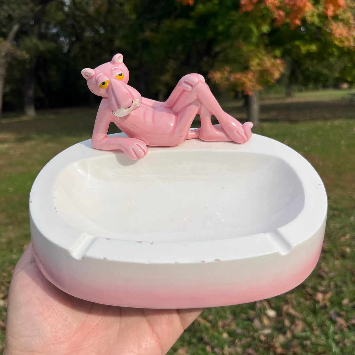 Vintage Pink Panther ashtray.