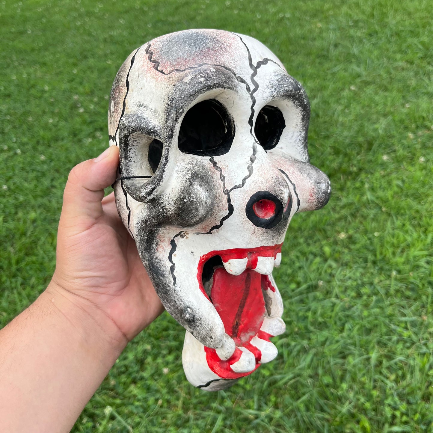 Vintage hand crafted skull mask.