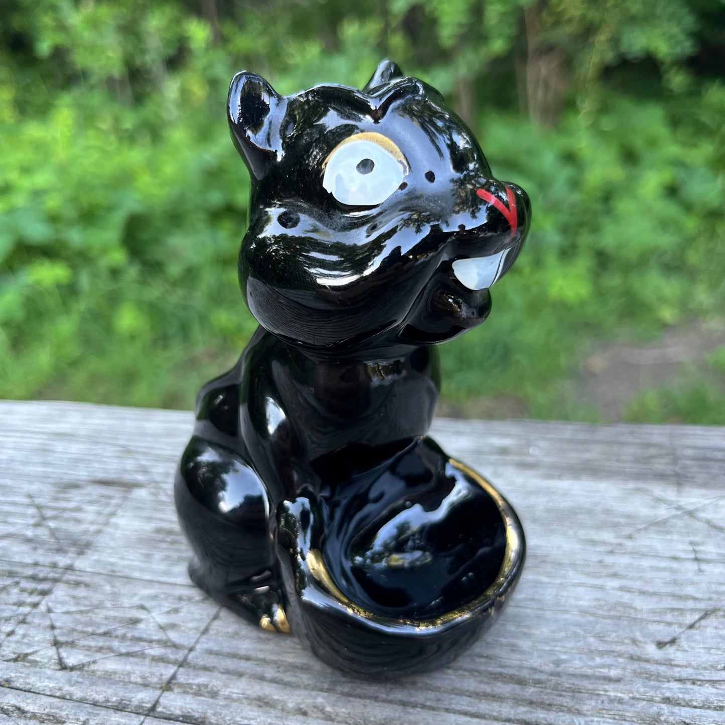 1950s Redware squirrel planter.