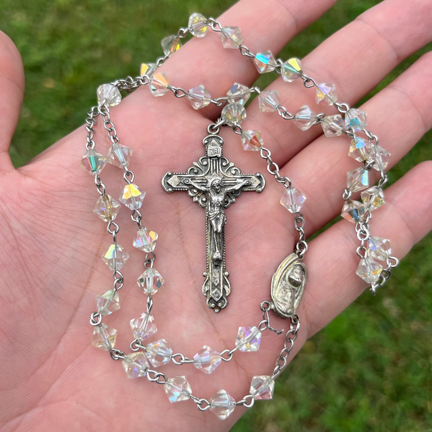 Vintage sterling silver rosary.