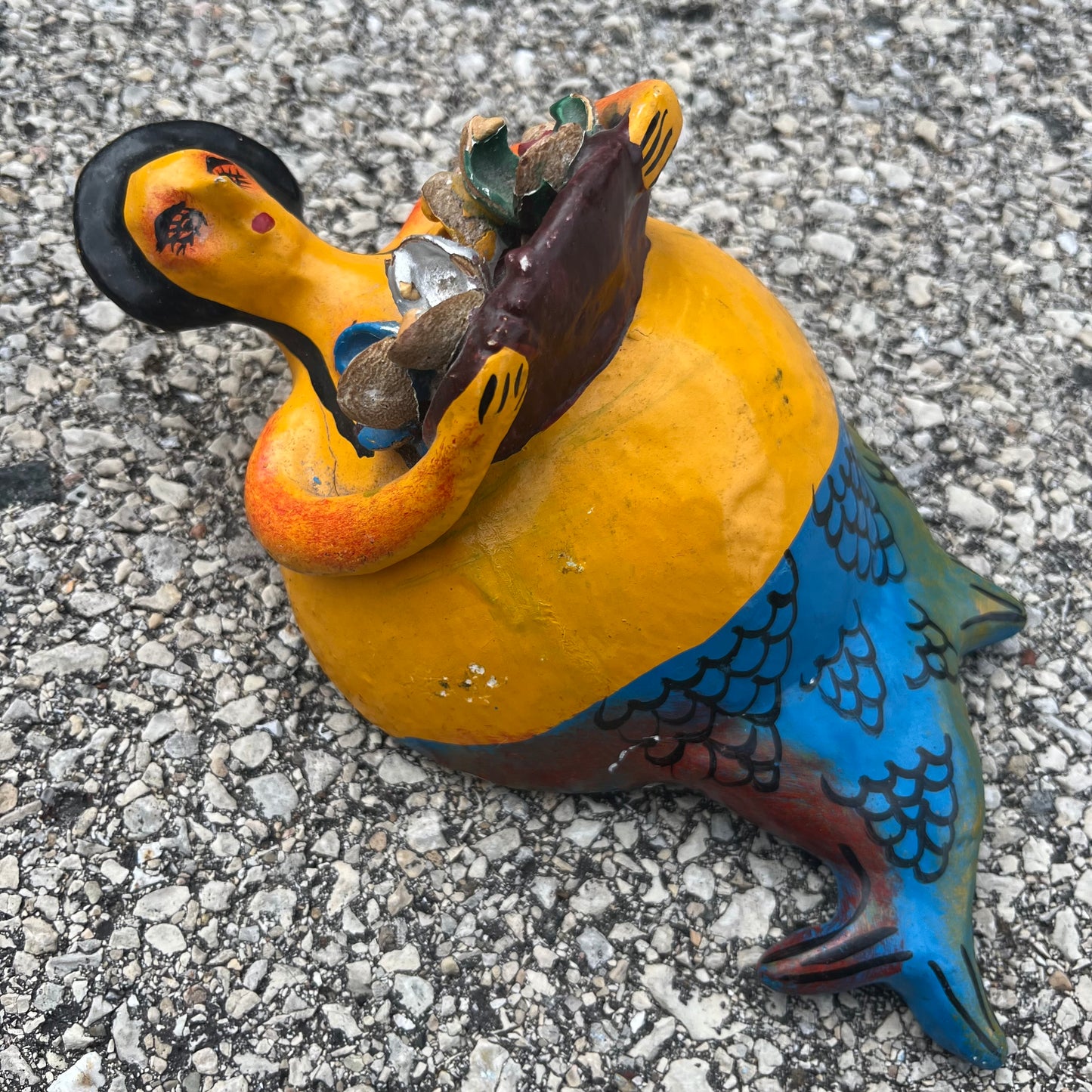 Vintage coconut mermaid.