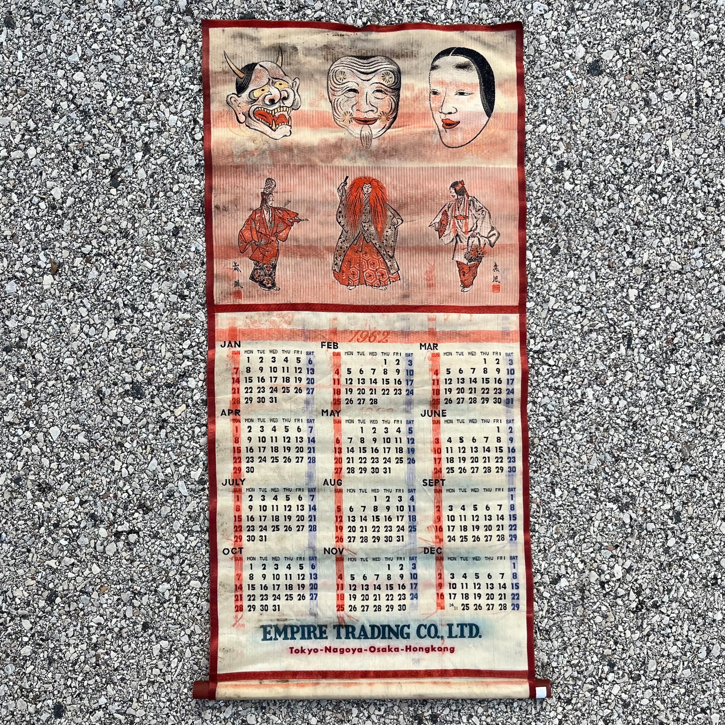 1962 Japanese Noh mask calendar.