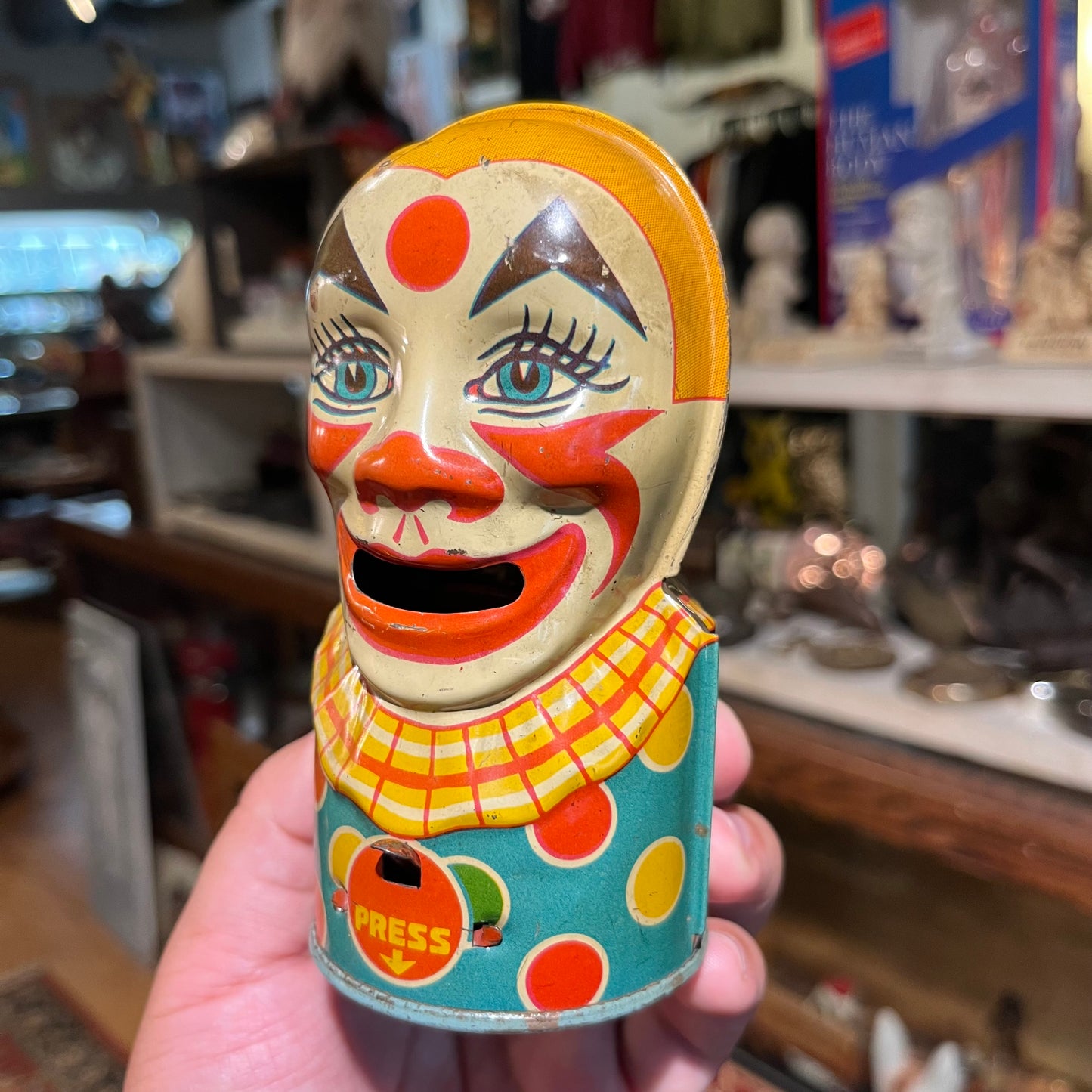 1930s Mechanical clown coin bank.