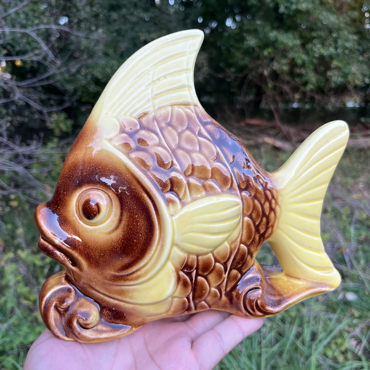 Vintage Fish wall pocket.
