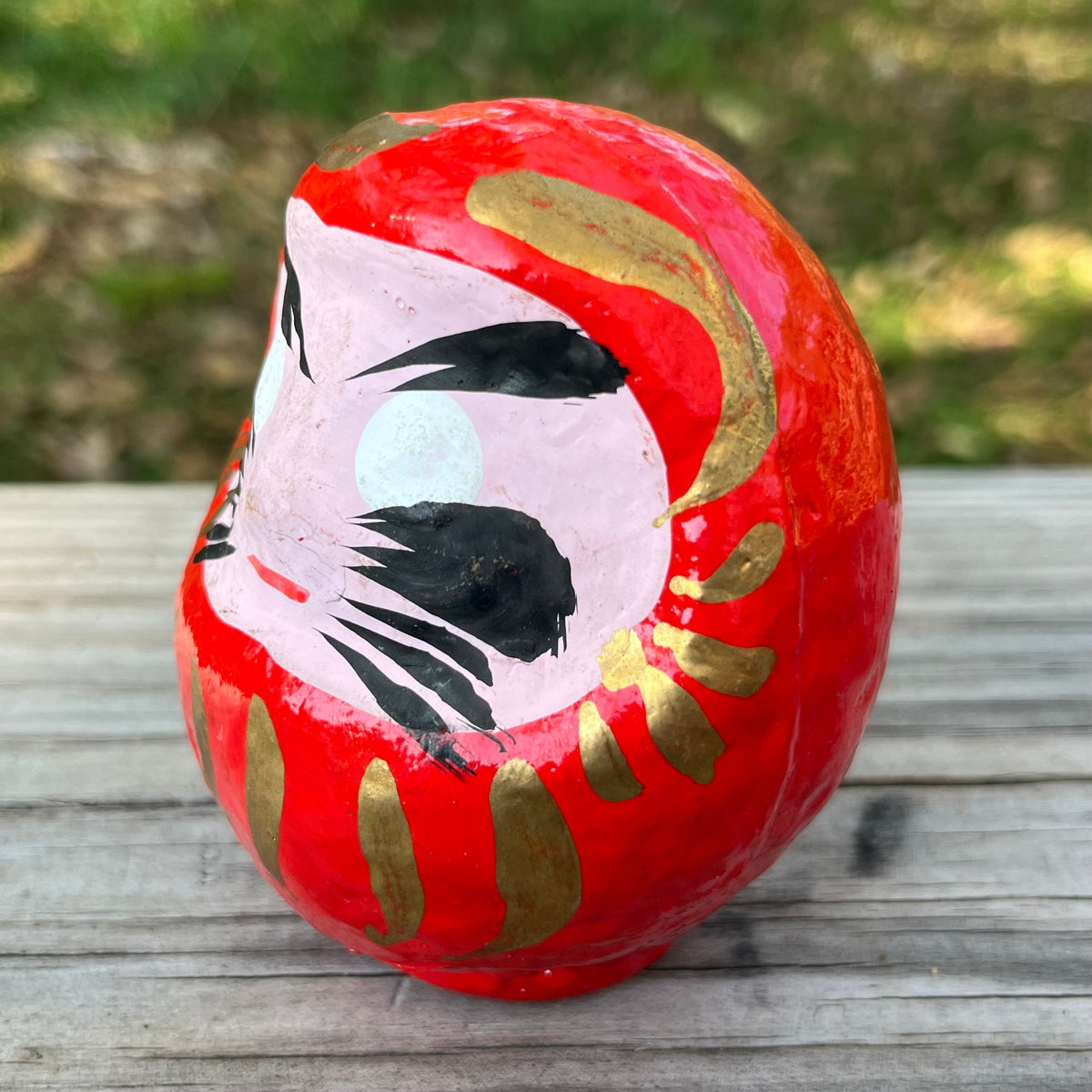 Vintage paper mache Daruma doll.
