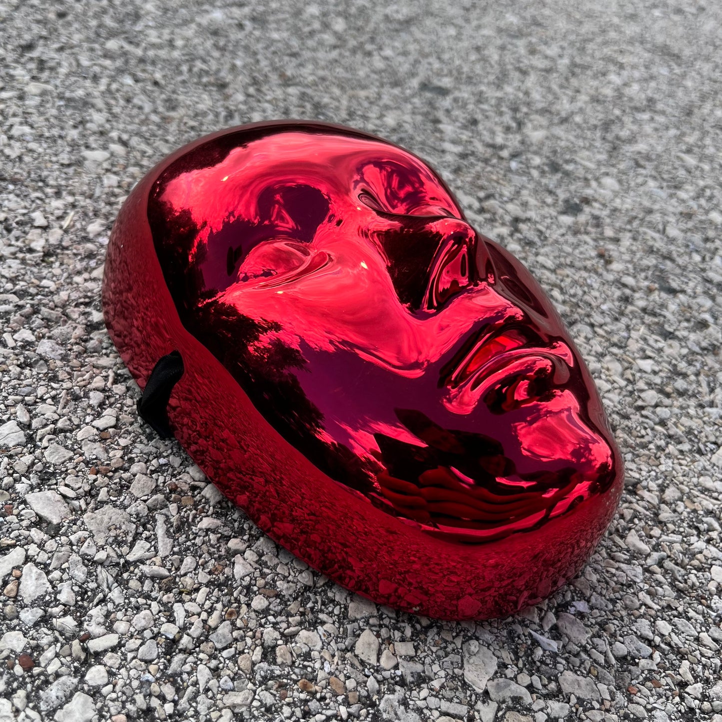 Vintage ceramic red mask.