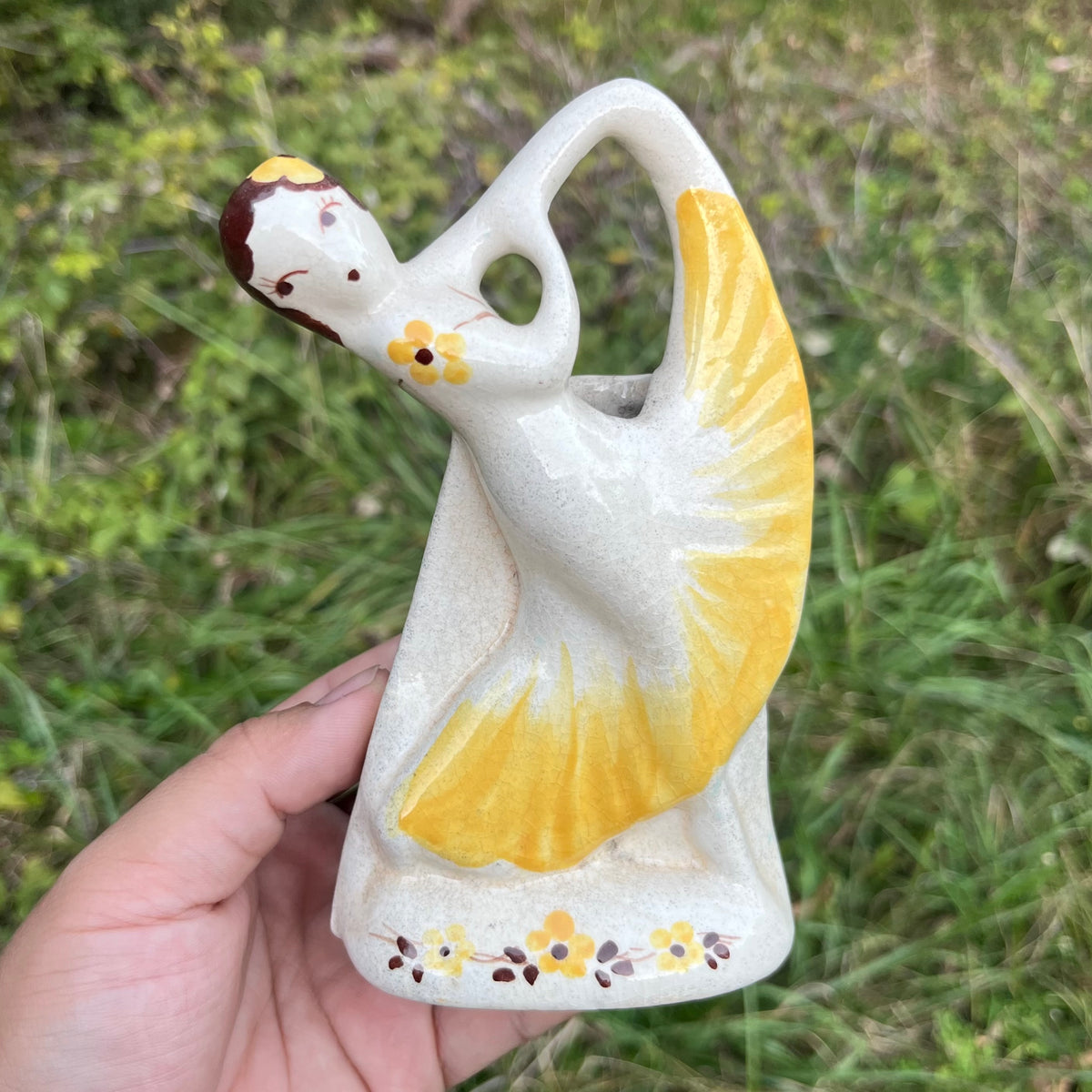 Vintage Ballroom dancer wall pocket.