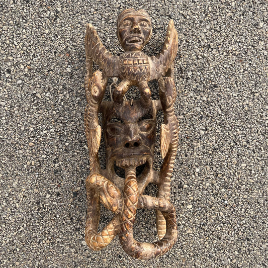 1950s Cherub devil mask from Jaleaca de Catalan.