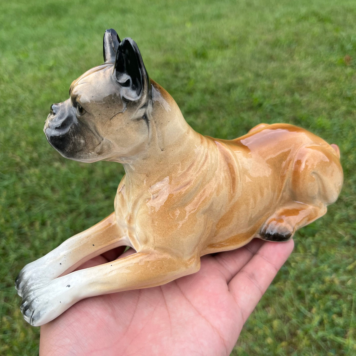 Vintage ceramic boxer. (Chipped)